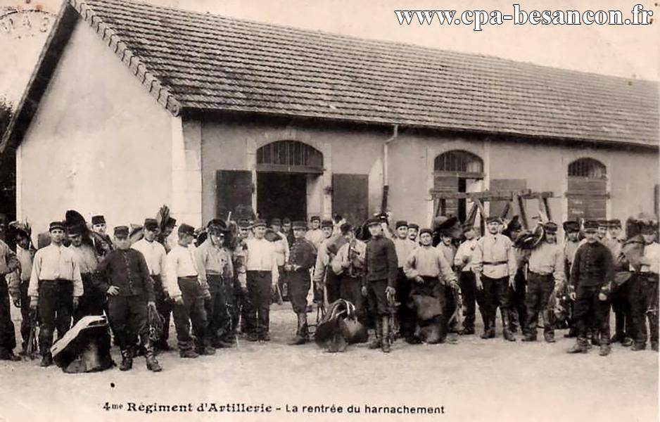 4me Régiment d'Artillerie - La rentrée du harnachement